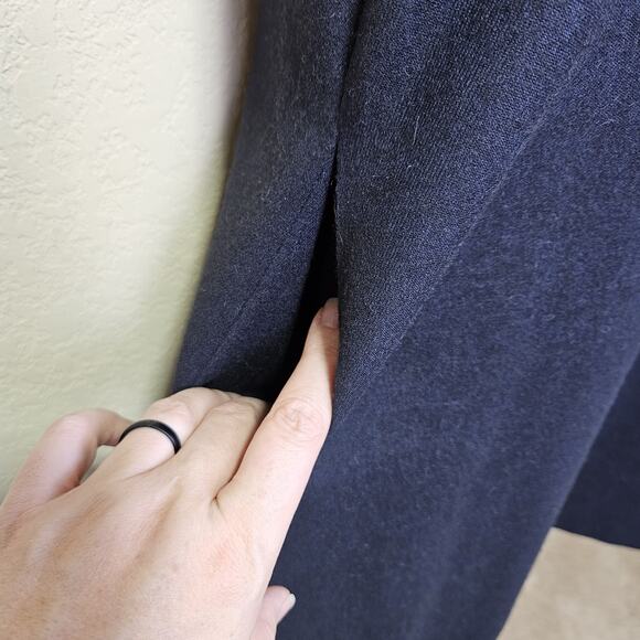 Pablo Gerard Darel Wool Blend Dress Navy Lace Minimalist Designer EUR 42 US 12 L - Picture 5 of 16